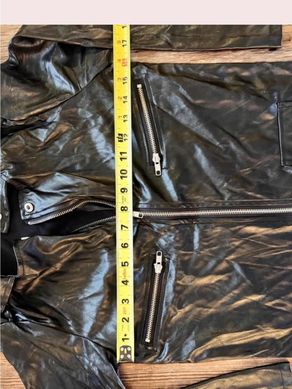 American Black Kids Faux Leather Biker Jacket Costume grease 60s boys sz 10